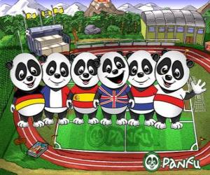 yapboz Bazı milli takımlar birkaç Panfu panda T-shirt